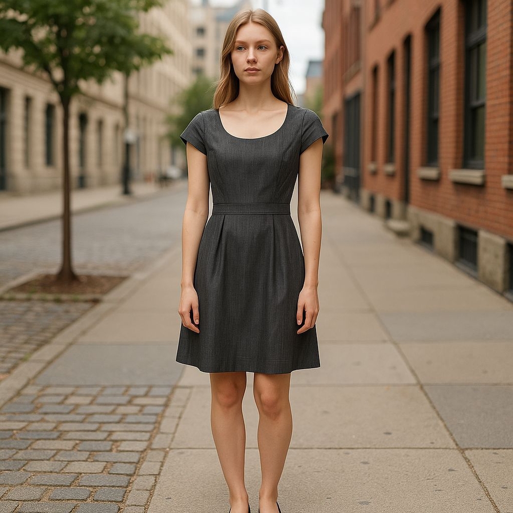 Worthington Gray Midi Dress